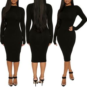 Black midi dress Naked Wardrobe
